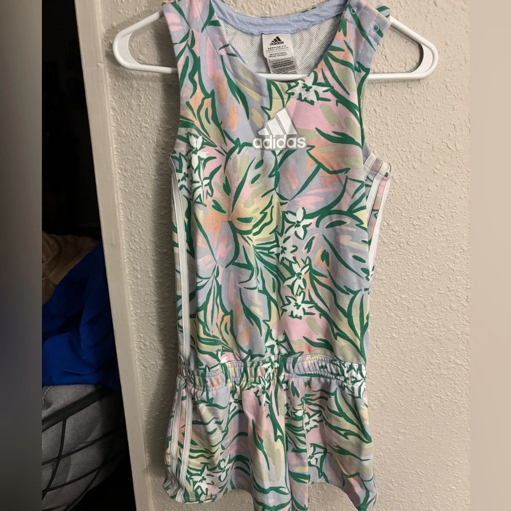 Adidas Kids Tropical Print Romper - Pastel Multicolor